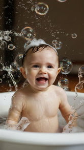 بانيو أطفال بترمومتر ومكان للدوش – أمان وراحة لكل شاور